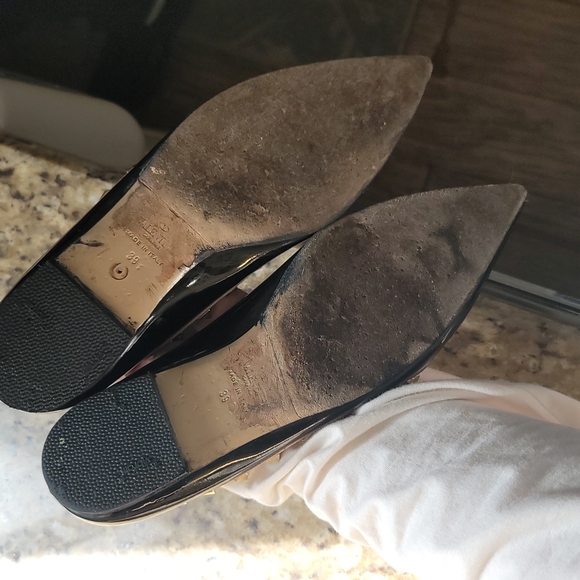 Valentino Sz 39 Rockstud Flats Patent Leather Point Toe - Picture 6 of 7